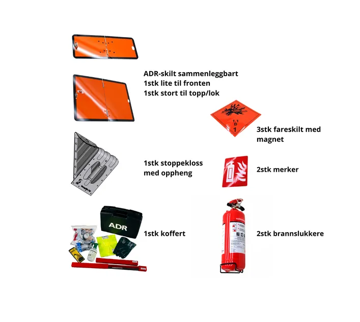 ADR-pakke til hardtopp og bil